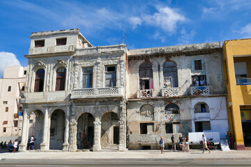Cuba Ruined houses in Havana