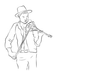 person with a violin