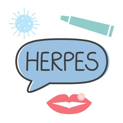 herpes virus concept- vector illustration