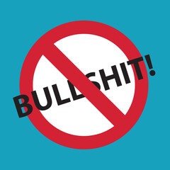 no bullshit sign- vector illustration