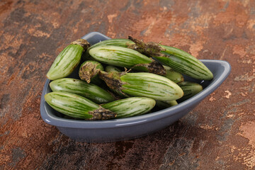 Green asian eggplant