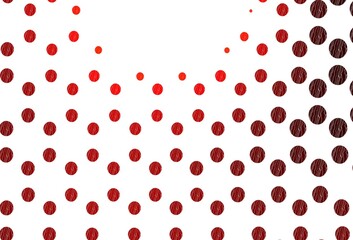 Light red vector template with circles.