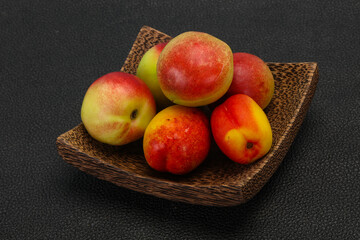 Sweet tasty fresh ripe apricots