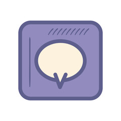 Communication bubble in frame vector design