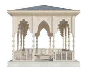 3d Render Building Structure On White
