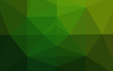 Light Green vector shining triangular background.