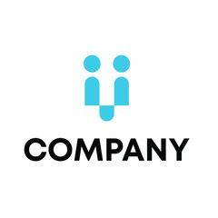 two people logo design