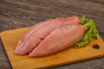 Raw turkey breast for cooking