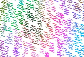 Light Multicolor, Rainbow vector template with repeated sticks.