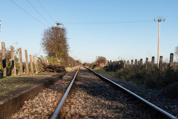 Fototapeta na wymiar Empty Railway Line