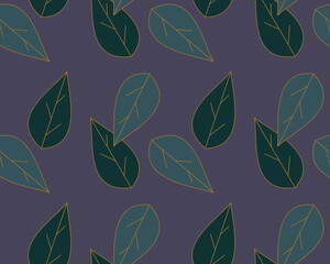 Seamless pattern of leaves design