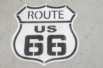 USA US Route 66 Wall with the name of ROUTE 66