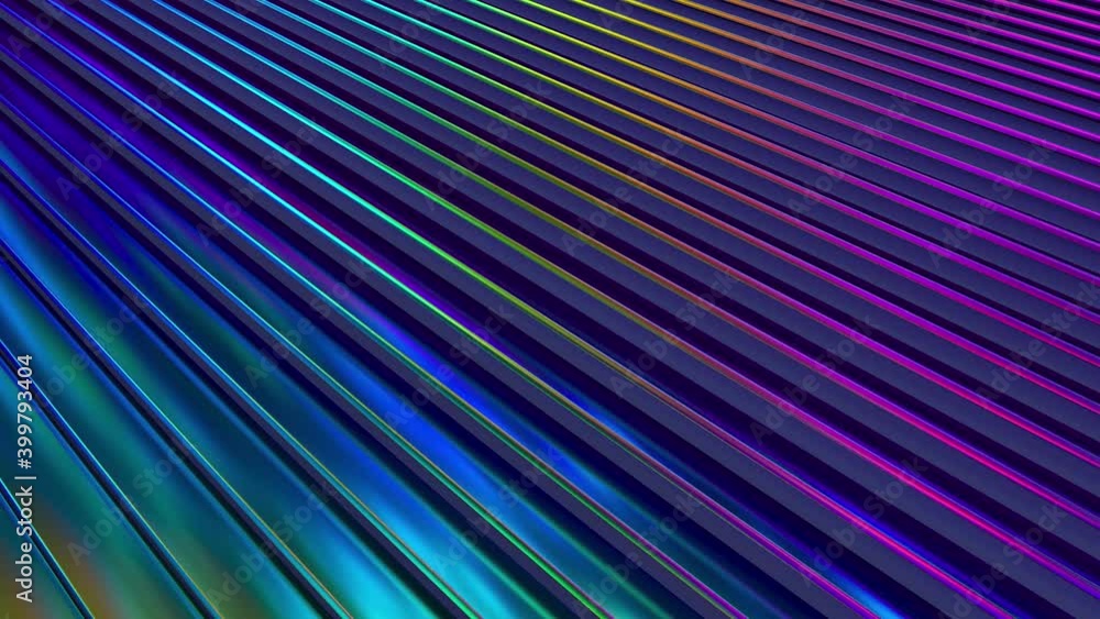 Poster 3d wavy surface. abstract waving background with neon ripples. liquid multicolor pattern, moving sha