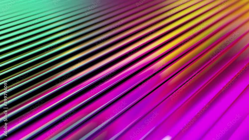 Poster 3d wavy surface. abstract waving background with neon ripples. liquid multicolor pattern, moving sha