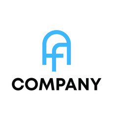 letter AF logo