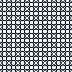 Circles pattern. Rings seamless ornament. Geometric motif. Circular figures backdrop. Rounds background. Circle shapes wallpaper. Digital paper, textile print, web design, abstract image. Vector art.