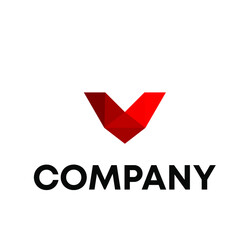 v logo design