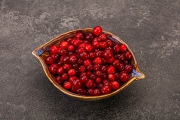 Sweet and tasty cranberry in the bowl