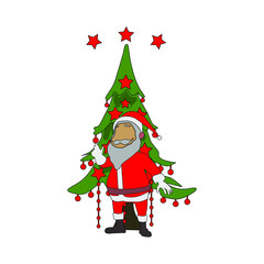 merry Christmas logo design concept template