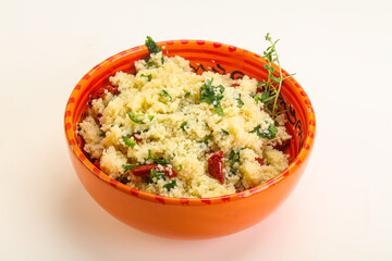 Vegetarian uisine - couscous with vegetables