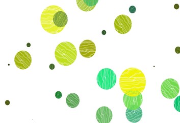 Light green, yellow vector backdrop with dots.