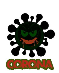 This is a cartun image of the corona virus