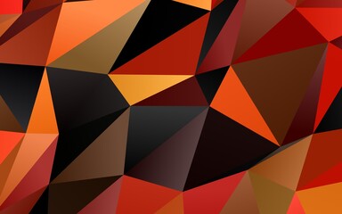 Light Red, Yellow vector triangle mosaic cover.
