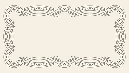 Vintage Ornament Greeting Card Template. Retro Luxury Invitation, Royal Certificate. Flourishes frame. Vintage Frame, Ornament, Ornamental Frame.