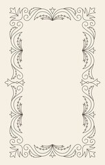 Vintage Ornament Greeting Card Template. Retro Luxury Invitation, Royal Certificate. Flourishes frame. Vintage Background, Vintage Frame, Vintage Ornament, Ornaments , Ornamental Frame.