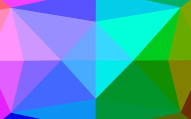 Fototapeta na wymiar Light Multicolor, Rainbow vector blurry hexagon texture.