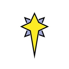 Star Icon Vector Christmas star decoration for holidays Editable stroke of lines