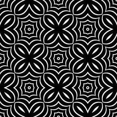 Abstract seamless black and white pattern.