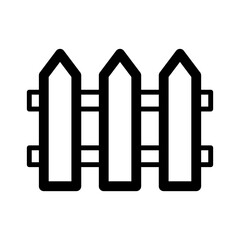 fence icon isolated on white background