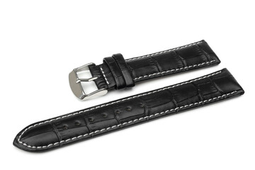 Leather watch strap