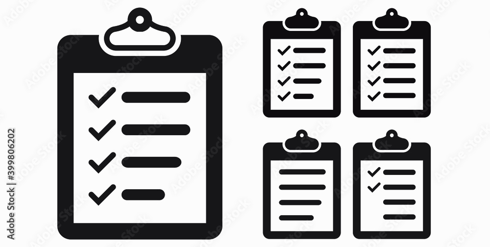 Aufkleber list. case numbering. notes. control list. clipboard icon vector flat design.