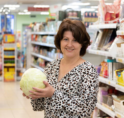 Woman at the grocery store in Russia