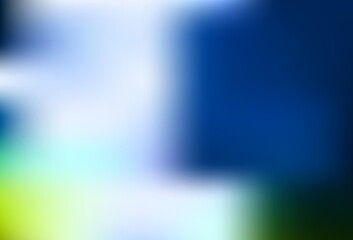 Dark Blue, Green vector blurred shine abstract template.