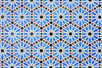 Mosaico musulmán. Azulejos de Al Andalus. Azulejos de Granada. Azulejos árabes de España. Mezquita de Granada