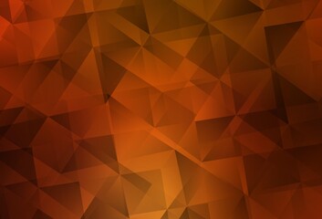 Fototapeta premium Dark Orange vector shining triangular layout.