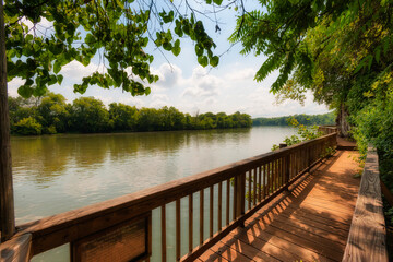 Ijam Nature Park Boardwalk along the Tennessee River