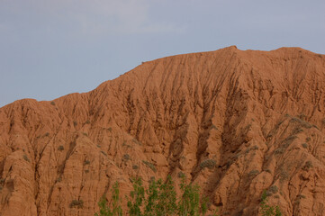 Sandstone hills in Kyrgyzstan, Central Asia