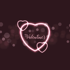  Neon Light Heart for valentine's day