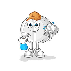 medicine cleaner vector. cartoon character