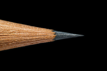 Pencil. Close-up of the sharpened tip.