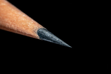 Pencil. Close-up of the sharpened tip.