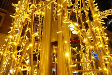 Detail aus der Weihnachtsbeleuchtung in Malaga