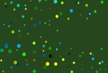 Light Green, Yellow vector backdrop with dots.