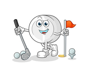 medicine playing golf vector. cartoon character