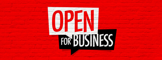Open for business	