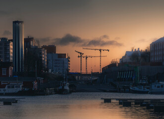 Fototapeta premium Skyline de Tampere, Finlandia